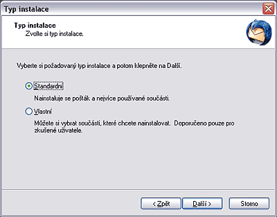 Thunderbird - typ instalece