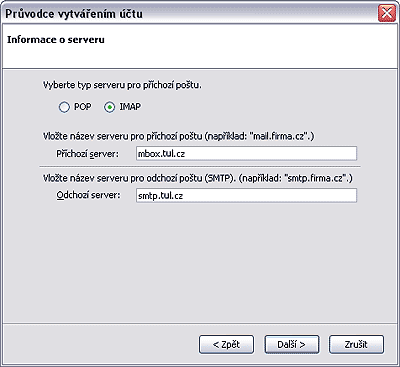 Informace o serveru