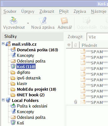 přehled složek