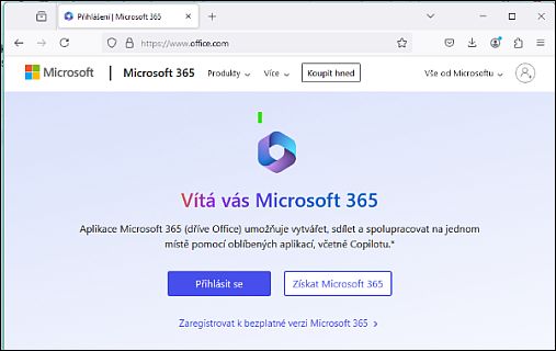 Přihlášení do M 365