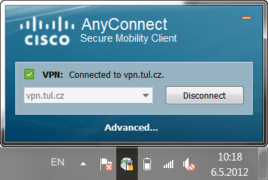 Successful AnyConnect connection